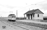 Der Sonderwagen (Tw 4) ist in Hochkirchen eingetroffen. (24.04.1960) <i>Foto: Gerd Wolff</i>