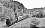 82 020 als Schiebelok an einem Güterzug nach Altenkirchen im Brexbachtal bei Grenzau. (06.1967) <i>Foto: Kurt Eckert</i>
