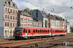 628 511 als RB 20772 (Solingen Hbf - Wuppertal Hbf) - der heutigen von Abellio bedienten S 7 - in Wuppertal-Oberbarmen. (15.09.2010) <i>Foto: Joachim Bügel</i>