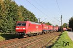 145 061 mit dem "Winner-Zug" TEC 41052 (Piacenza/It. - Wuppertal Langerfeld) bei Leverkusen-Alkenrath. (22.09.2010) <i>Foto: Joachim Bügel</i>