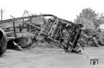 Das Bild zeigt eindrucksvoll, welche Kräfte auch auf das Untergestell des Kesselwagens wirkten. (07.1955) <i>Foto: A. Dormann, Slg. W. Löckel</i>