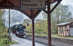 41 1144 mit einem Plan-Güterzug von Bad Salzungen nach Eisenach bei der Durchfahrt im Bahnhof Förtha. (27.10.2017) <i>Foto: Joachim Schmidt</i>