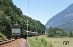 144 504 mit N 5511 auf dem Weg nach Berchtesgaden bei Hallthurm. (30.08.1979) <i>Foto: Prof. Dr. Willi Hager</i>