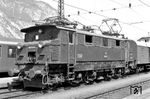 ÖBB 1670.17 (Krauss/SSW, Baujahr 1929) im Bahnhof Landeck am Arlberg. Die Lok wurde am 28.01.1981 ausgemustert. (28.09.1973) <i>Foto: Dieter Kempf</i>