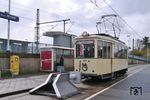 Sonderwagen zum Abschied der oberirdischen Straßenbahn am Endpunkt in Dortmund-Wickede. (21.03.2007) <i>Foto: Björn Christoffel</i>