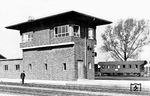 Stellwerk "Gmt" im Bahnhof Glogau/Niederschlesien an der Bahnstrecke Breslau - Stettin. (1931) <i>Foto: RVM</i>