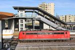 151 016 fährt mit dem umgeleiteten EK 77565 (Dormagen - Gremberg) durch den neu gestalteten Bahnhof Opladen. (06.04.2018) <i>Foto: Joachim Bügel</i>