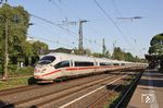 403 529 und 403 521 fahren als ICE 624 (München - Dortmund) durch den Bahnhof Hilden. (07.05.2018) <i>Foto: Wolfgang Bügel</i>