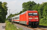 101 068 mit dem umgeleiteten IC 1915 (Berlin Ostbf - Stuttgart Hbf) bei Solingen-Ohligs. (18.05.2018) <i>Foto: Joachim Bügel</i>