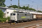 139 558 (ex E 40 1558 mit elektrischer Bremse) der RailAdventure GmbH (München), die sich auf Test- und Überführungsfahrten für die Bahnindustrie spezialisiert hat, in Düsseldorf-Eller. (14.05.2018) <i>Foto: Wolfgang Bügel</i>