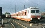 Präsentation des neuen S-Bahnzuges Rhein/Ruhr auf der Fahrzeugausstellung "100 Jahre BD Köln" im Bw Köln Bbf. (06.11.1981) <i>Foto: Peter Schiffer</i>