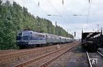 184 003 passiert mit einem Personenzug nach Krefeld den Güterbahnhof von Köln-Nippes. Heute befindet sich hier das neue ICE-Werk. (20.08.1974) <i>Foto: Peter Schiffer</i>