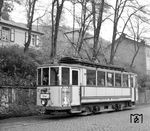 Tw 27 in der Endhaltestelle Letmathe. (03.1959) <i>Foto: Reinhard Todt</i>