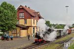 Im Rahmen einer Fotoveranstaltung steht 99 633 mit GmP 912 in Ochsenhausen bereit. (24.05.2018) <i>Foto: Zeno Pillmann</i>