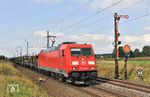 185 396 mit einem Güterzug bei Breitengüßbach auf der Bahnstrecke Bamberg - Lichtenfels. (20.09.2011) <i>Foto: Zeno Pillmann</i>