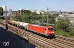 185 402 mit EZ 51503 (Gremberg - Hagen-Vorhalle) in Wuppertal-Elberfeld. (27.06.2018) <i>Foto: Wolfgang Bügel</i>