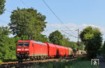 185 013 mit EZ 51549 (Gremberg - Maschen) bei Hilden. (30.06.2018) <i>Foto: Joachim Bügel</i>