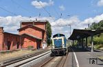 Das Bahnhofsambiente in Neustadt Krs. Marburg passt durchaus noch zum Zuglauf in den 1980er Jahren.  (18.08.2018) <i>Foto: Ralf Opalka</i>