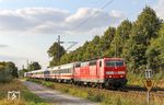Auch 181 211 mit PbZ 2471 aus Dortmund wurde ein "Umleitungsopfer" und fährt auf der Güterzugstrecke bei Leverkusen-Alkenrath in Richtung Köln. (01.09.2018) <i>Foto: Joachim Bügel</i>