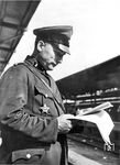 Ein Reichsbahner aus der RBD Berlin, der zur sogenannten "Bahnschutzpolizei-Rerserve" gehörte. (1934) <i>Foto: RVM</i>