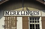 Im Jahre 861 wurde Merklingen erstmals urkundlich erwähnt. Seit 1482 gehörte der Ort zum Gebiet der Reichsstadt Ulm. Merklingen kam 1810 zum Königreich Württemberg und wurde dem Oberamt Blaubeuren zugeteilt, welches 1938 im Landkreis Ulm aufging und am 20. Oktober 1901 von der Württembergischen Eisenbahn-Gesellschaft (WEG) an die große Welt in Amstetten angeschlossen. (05.09.1972) <i>Foto: Dieter Junker</i>