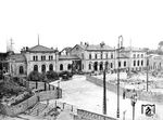 1843 wurde mit dem Bau des ersten Celler Hauptbahnhofs begonnen. Am 09.10.1845 erfolgte der erste Bahnanschluss an die Strecke Hannover - Lehrte - Celle, am 06.12.1846 folgte Celle - Uelzen und am 01.05.1847 Celle - Harburg.  (1900) <i>Foto: RVM-Archiv</i>