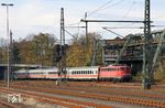 115 459 fährt mit PbZ 2470 (Frankfurt - Dortmund) in Wuppertal-Oberbarmen ein. (07.11.2018) <i>Foto: Wolfgang Bügel</i>