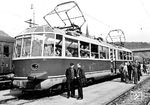 Der als "Gläserner Zug" bekannte ET 91 01 auf Ausflugsfahrt im Bahnhof Kufstein.  (1956) <i>Foto: Steidl</i>