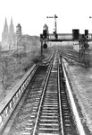 Verbesserte Linienführung des Einfahrgleises von der Hohenzollernbrücke nach Gleis 1 des Bahnhofs Köln-Deutz. (1935) <i>Foto: RBD Köln</i>