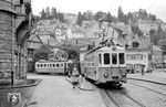 Züge der Trogenerbahn in St. Gallen. (16.09.1962) <i>Foto: Gerd Wolff</i>