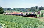 Der "Wandererzug" E 19487 mit 50 622 bei Lehendorf kurz vor Etzelwang. (28.07.1985) <i>Foto: Joachim Bügel</i>