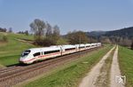 407 513 und 407 005 außerplanmäßig als ICE 516 (München Hbf - Dortmund Hbf) unterwegs im Remstal bei Lorch/Württ. (23.03.2019) <i>Foto: Zeno Pillmann</i>