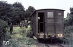 Der letzte Pack-/Postwagen der Steinhuder Meer-Bahn in Wunstorf. (29.07.1970) <i>Foto: Dieter Junker</i>