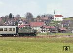 169 002 war über 50 Jahre im täglichen Einsatz auf der Lokalbahnstrecke Murnau - Oberammergau. Bis auf eine kurze Diaspora in Heidelberg war sie später noch beim Bw Garmisch-Partenkirchen tätig. Die im August 1909 in Dienst gestellte LAG 2 (ab 1938: E 69 02, ab 1968: 169 002) ist auch nach mehr als 100 Jahren unermüdlich unterwegs, allerdings nicht mehr auf ihrer Stammstrecke, sondern im DB-Museum Koblenz. (04.1980) <i>Foto: Karsten Risch</i>