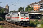 Zehn Minuten später erreicht 146 566 mit IC 2043 nach Leipzig den Wuppertaler Hauptbahnhof. (23.06.2019) <i>Foto: Wolfgang Bügel</i>