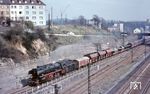 Die Ehranger 44 1684 mit einem Güterzug in Saarbrücken. (04.1967) <i>Foto: Robin Fell</i>