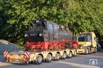 99 4802 wird in Putbus zum Abtransport nach Jöhstadt bereitgestellt. (18.07.2019) <i>Foto: Joachim Schmidt</i>