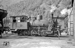 Lok "Maria III" wurde 1909 an die Braunkohlenwerke Wachtberg bei Frechen geliefert und kam 1931 zur EBV, Grube Maria. 1972 wurde sie ausgemustert und in Eschweiler Aue verschrottet. (24.08.1965) <i>Foto: Gerhard Moll</i>