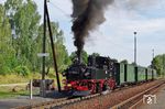 Als Gastlok war diesmal die IV K 99 584 der Döllnitzbahn unterwegs, hier aufgenommen im Bahnhof Olbersdorf Oberdorf. (04.08.2019) <i>Foto: Andreas Höfig</i>