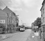 Tw 42 auf der Linie 4 in Koblenz-Neuendorf.  (08.1958) <i>Foto: Reinhard Todt</i>