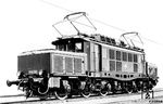 Als erste Lok der Baureihe wurde E 94 001 am 22. April 1940 von AEG an die Reichsbahn abgeliefert. Hier präsentiert sich die Urahnin der Baureihe auf einem Werkfoto. Noch im April 1940 unternahm sie mehrere Probefahrten auf der Karwendelbahn, bis sie am 24. Mai 1940 nach einer Abnahmefahrt von Innsbruck zum Brenner und zurück offiziell in Dienst gestellt wurde. Beschriftet ist sie hier allerdings noch mit "Bw Freilassing" und besitzt 2100 mm breite Stromabnehmer der Bauart HISE 7. Nach 1945 verblieb sie in Österreich und war als 1020.18 (1020 018) bis 1995 unterwegs. (1940) <i>Foto: Werkfoto</i>