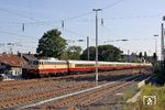 E 10 1309 fährt mit DPE 51 (Siegen - Cochem) durch Wuppertal-Unterbarmen. (22.08.2019) <i>Foto: Wolfgang Bügel</i>