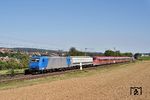 185 521 von Alpha Trains Luxembourg überführt einen italienischen ETR 1000 bei Metterzimmern. (04.09.2019) <i>Foto: Zeno Pillmann</i>