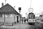 Tw 2 auf Sonderfahrt in Ellerstadt-West auf der Strecke Bad Dürkheim – Ludwigshafen-Oggersheim. (10.04.1965) <i>Foto: Helmut Röth</i>