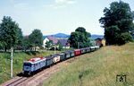 E 75 09 mit N 20908 nach Ellwangen in Schwabsberg. (28.06.1986) <i>Foto: Joachim Bügel</i>