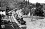 BBÖ 310.16 (spätere 16 005) mit dem Arlberg-Express nach Wien auf der Westbahn zwischen Neulengsbach und Eichgraben-Altlengbach. (1937) <i>Foto: Otto Zell</i>