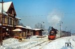 Bilderbuch-Winterwetter im Bahnhof Stützerbach/Thüringen. (18.02.1978) <i>Foto: Karsten Risch</i>