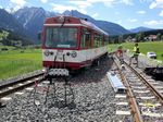 Ein kleines Malheur traf den Tw 15 der Pinzgauer Lokalbahn auf der Fahrt von Krimml nach Zell am See. (05.06.2011) <i>Foto: Erich Preuß</i>