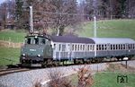 169 002 fährt mit N 6619 aus Murnau in Seeleiten-Berggeist ein. (27.03.1981) <i>Foto: Prof. Dr. Willi Hager</i>