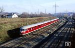 VT 08 520 als Sonderzug Nt 25878 zwischen Düsseldorf-Gerresheim und -Flingern. (29.11.1986) <i>Foto: Wolfgang Bügel</i>